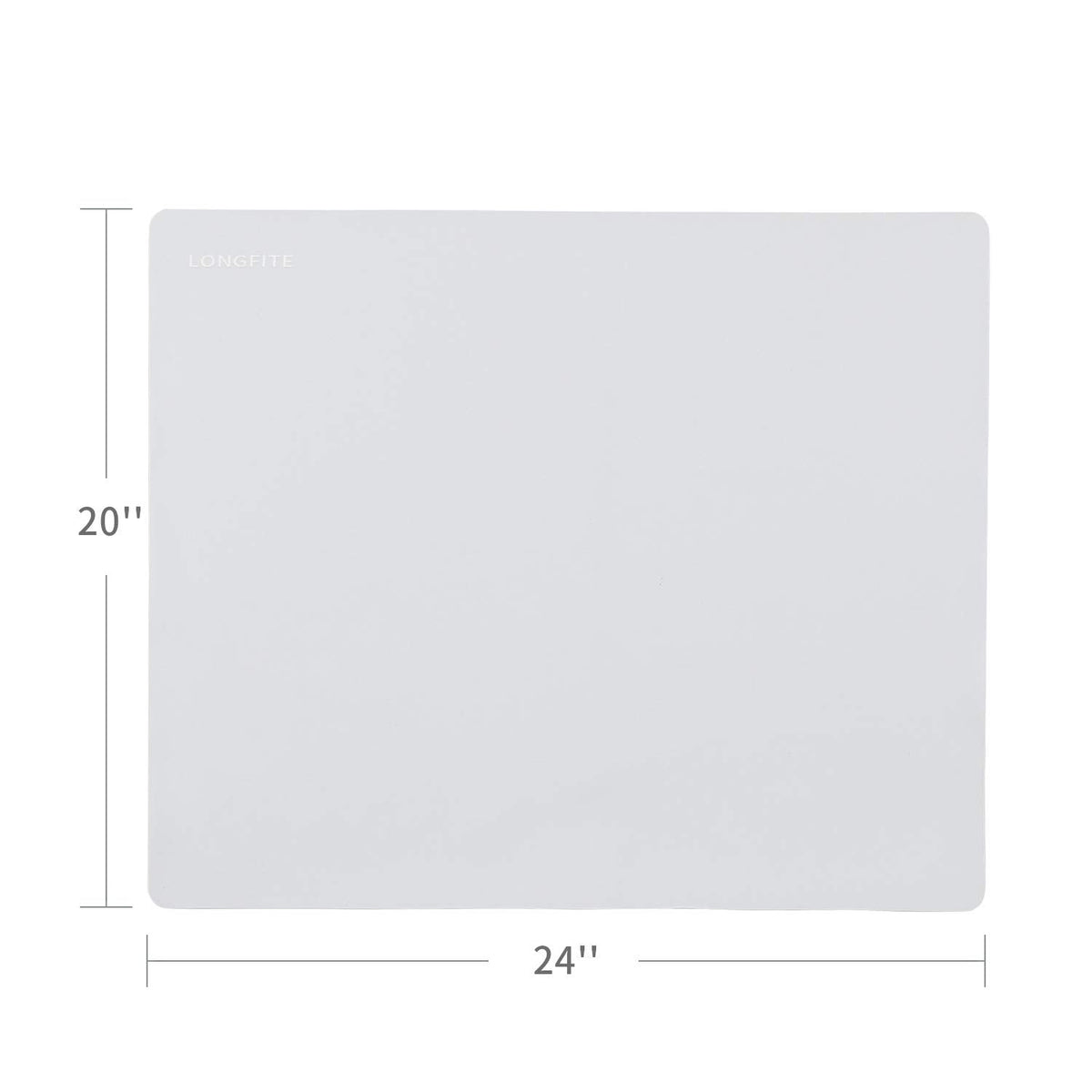 LONGFITE Silicone Baking Mat 23.6''x19.7'' Extra Large for Dough Rolling Pastry Fondant Mat Nonstick and Nonskid Heat Resistent, Countertop Protector, Dining Table Mat and Placemat (Extra Large, Gray)