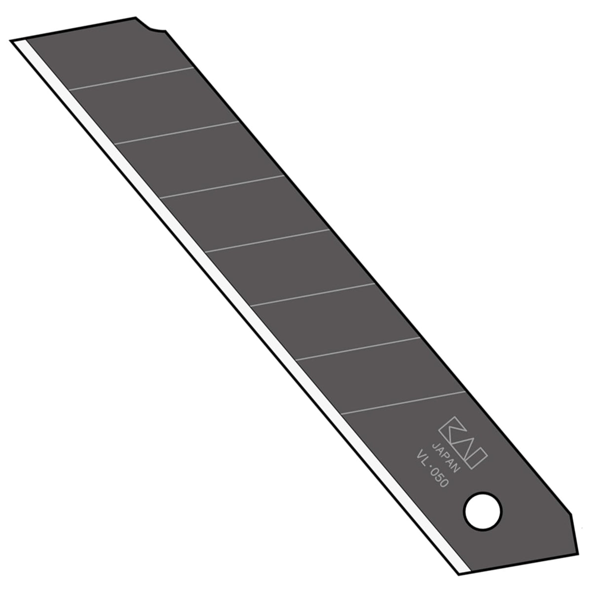 KAI 18mm Snap-off Utility Knife Blades, 20-Pack, VL-20, High Carbon Steel, For Wallpaper, Crafts, Drywall, and More, MADE IN JAPAN