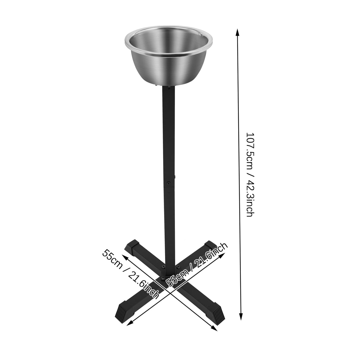 GUIAFUHYE 21.6*21.6*42.3 in Freestanding Holder with Bowl, Portable Gym Chalk Stand for Physical Education Teacher, Athlete, Gymnastics, Weight Lifting, Climbing Sports Supplies Accessories