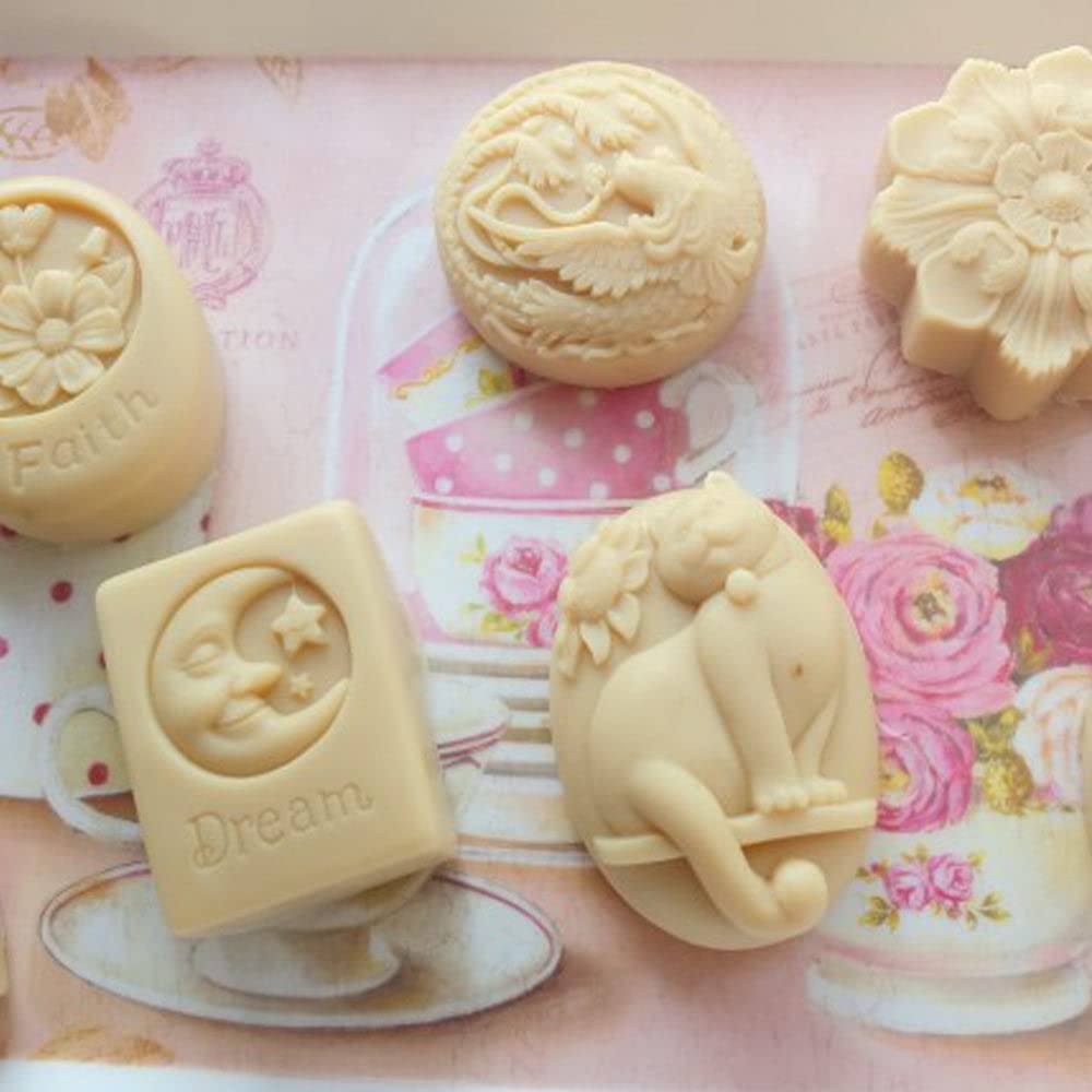 Silicone Bath Bomb Mold Soap Making Mold Handmade Craft DIY Wax Resin Plaster Clay Mould Flower (14262-B)