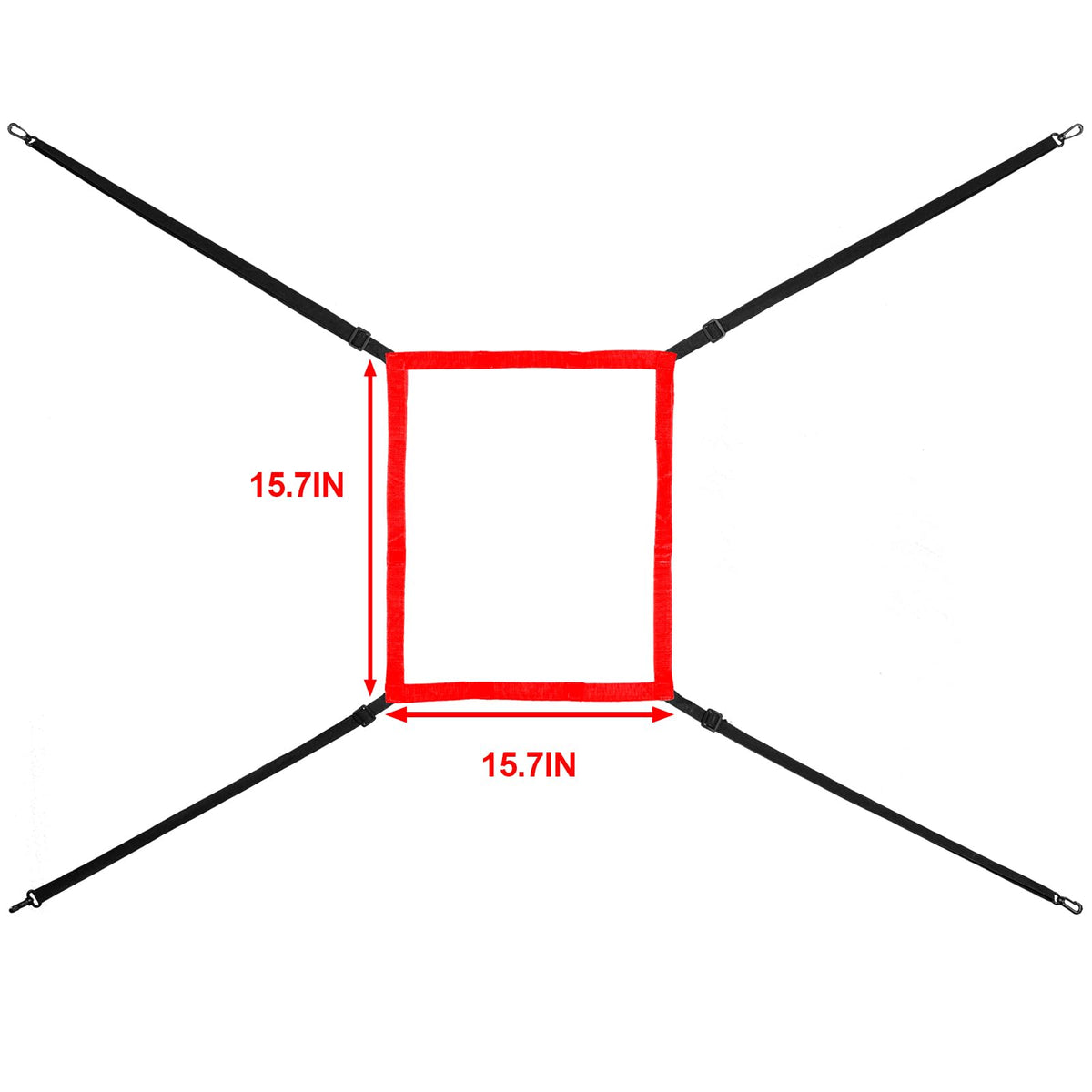 AOLIGEIJS Baseball Net Adjustable Strike Zone Target… (Strike Zone, Red)