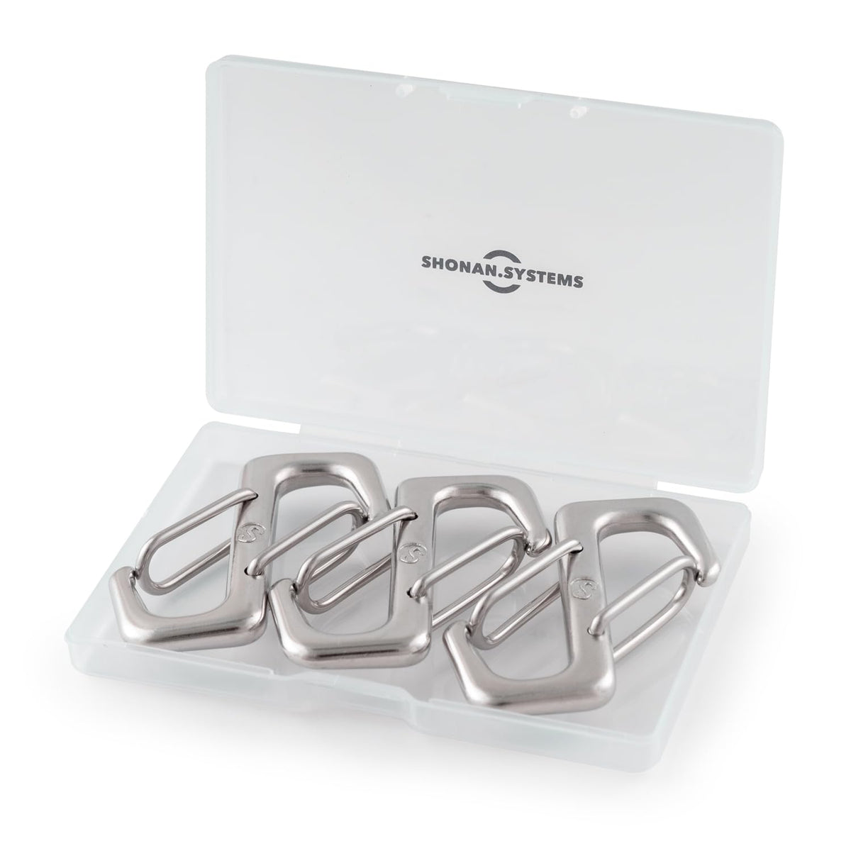 SHONAN Double Sided Carabiner S Biner, 2-1/3" Dual Gate S Clip Stainless Steel S Shaped Carabiner Key Holder