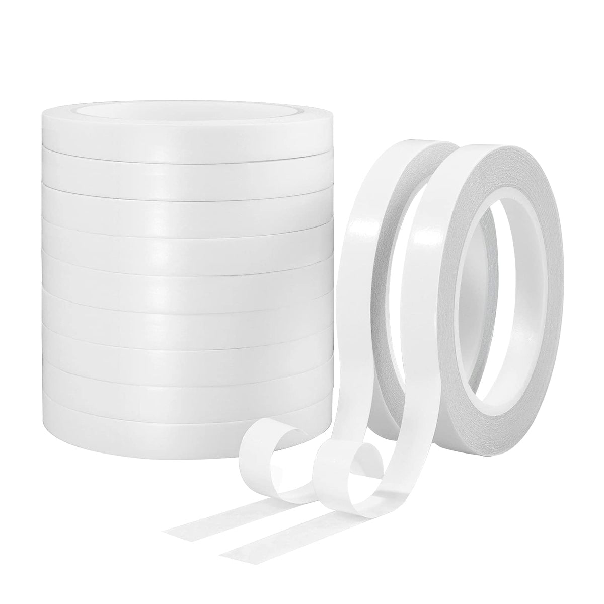 Lazydrop Double Sided Tape for Crafts Gifts Arts Photography Scrapbooking Tear-by-Hand,Paper Backing 1/2 Inch (11 Rolls)