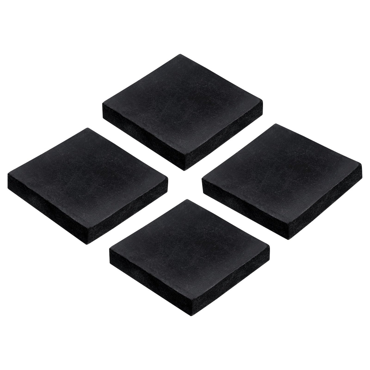 uxcell 4pcs Rubber Anti-Vibration Pads Hard Pad, 50mm Square Vibration Isolation Mats, 10mm Thickness Non-Slip Rubber Blocks, Anti-Skid Anti Noise for HVAC, Compressor, Air Conditioner