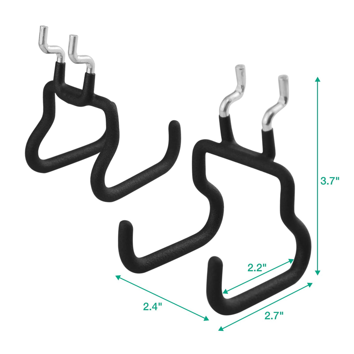 G.CORE 8-Pack Pegboard Hooks, Peg Board Tool Utility Hooks & Hangers Fit 1/4" Pegboards, Heavy Duty Metal Peg Board Shelving Hooks, Wall Organizers and Storage for Craft Room Garage Workbench Office