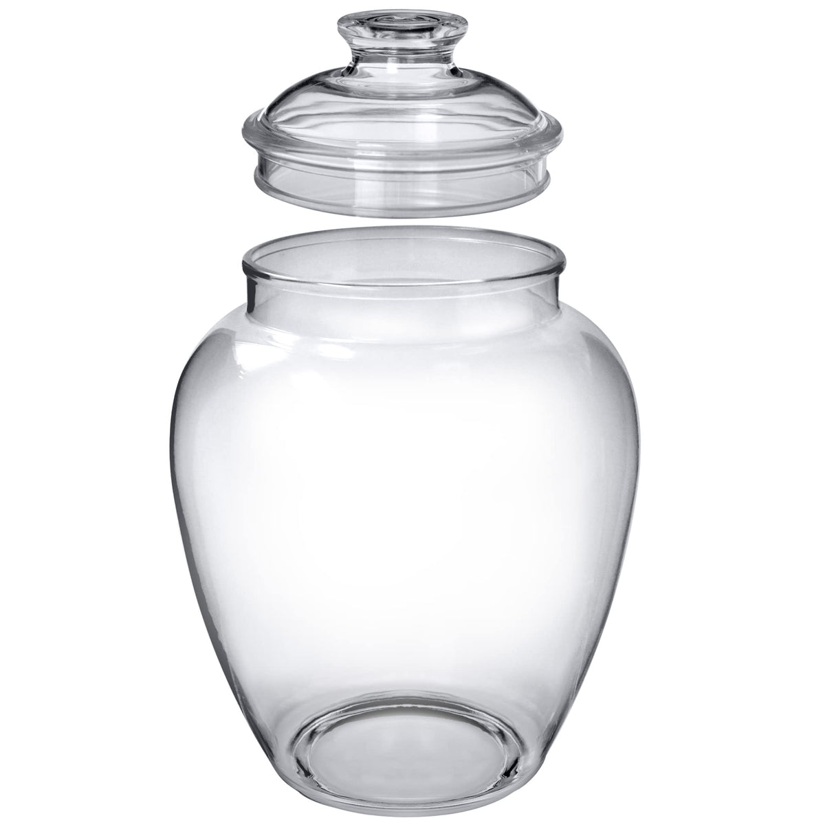 Amazing Abby - Sugar Sugar - 140-Ounce Plastic Candy Jar with Lid, Large Cookie Jar (7.5"(D) x 10.5"(H)), Apothecary Jar, BPA-Free, Shatter-Proof, Dishwasher-Safe, Great for Candy Buffet