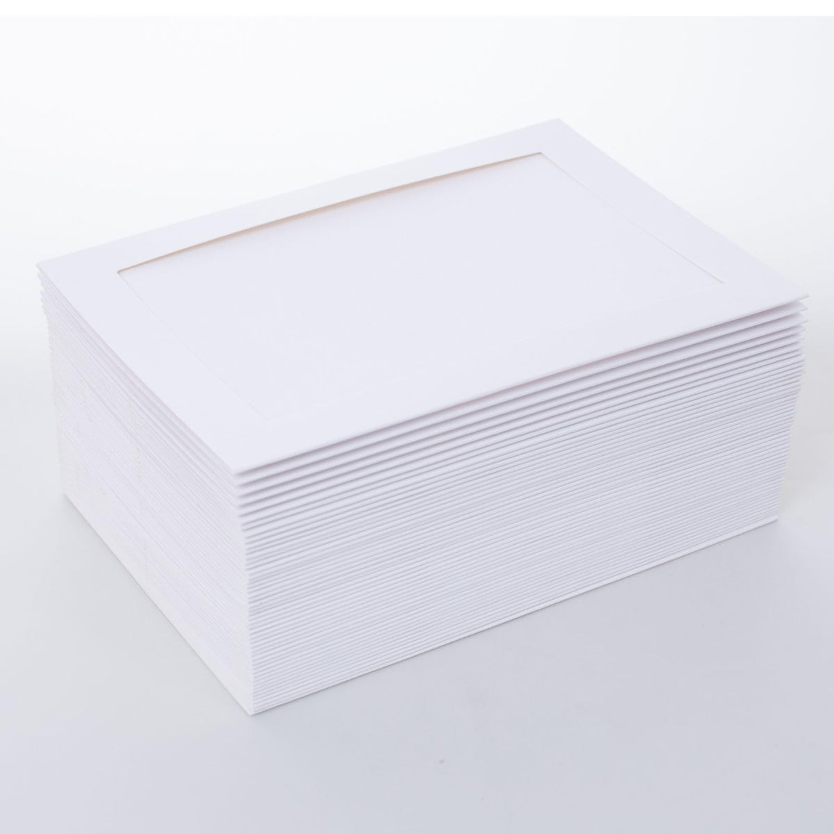 Litpoetic 50 Count Photo Frame Cards with Envelopes 4x6 Paper Picture Frame Notecards Photo Card Holder and Envelopes Set for Mother's Day Father's Day Graudation Wedding Birthday Classroom DIY-White