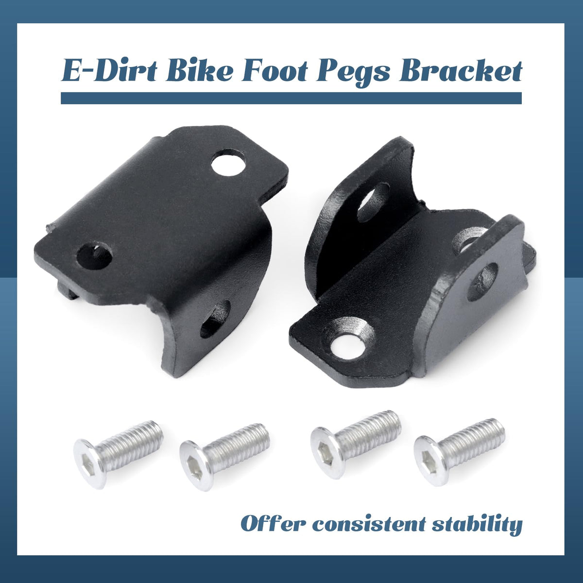Esttlamer 1 Pair E-Dirt Bike Foot Pegs Bracket Holder Compatible with Tuttio Soleil 01, Footpegs Mount Aluminum Footrest Bracket