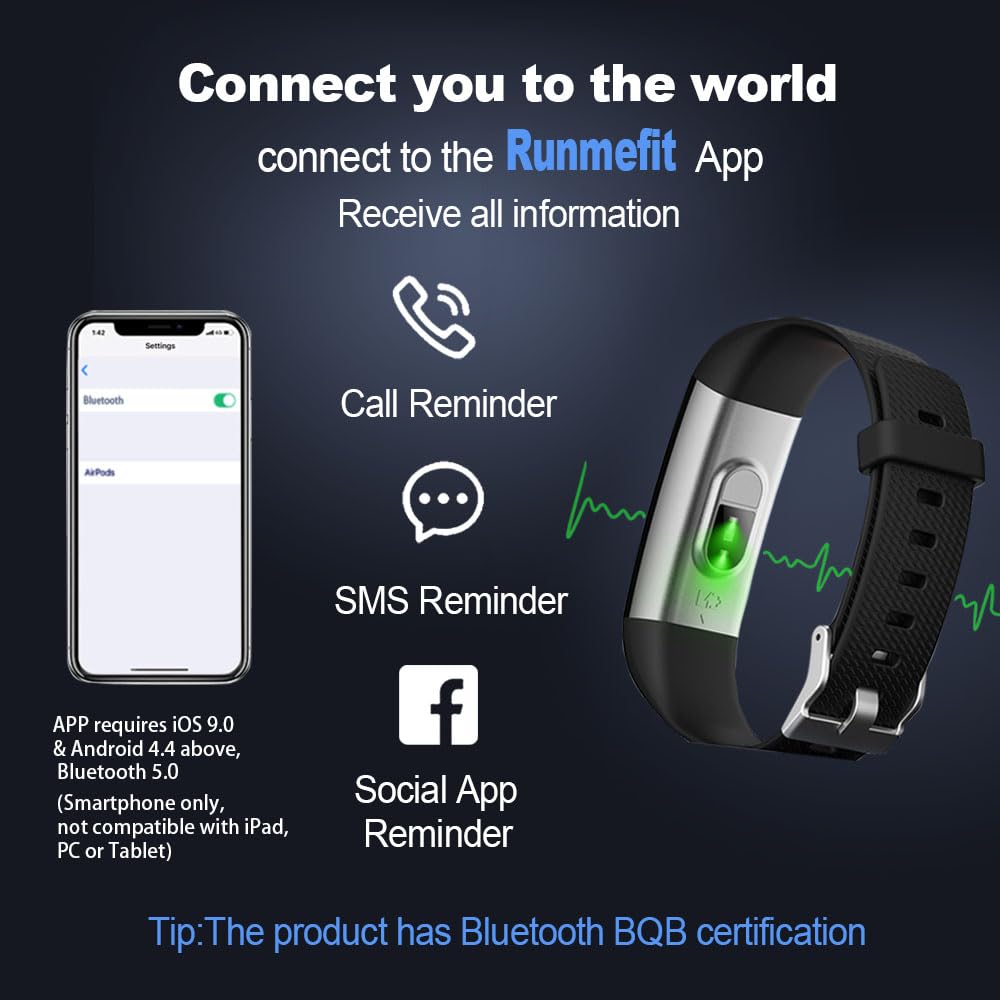 Jawploy Fitness Tracker with Heart Rate Monitor/Step Counter/Calories, Smart Watch Activity Tracker Sleep Monitor, IP68, Health Tracker Pedometer for Man Women