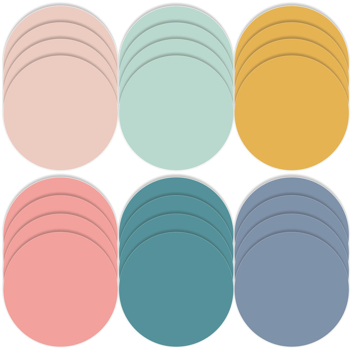 Lincia 24 Pack Colorful Dry Erase Dots Circles Spots for Classroom Table 10.5 Inch Removable Vinyl Desktop Stickers Spots Wall Decals for 100th Day of School Teacher Students Home (Fresh Colors)