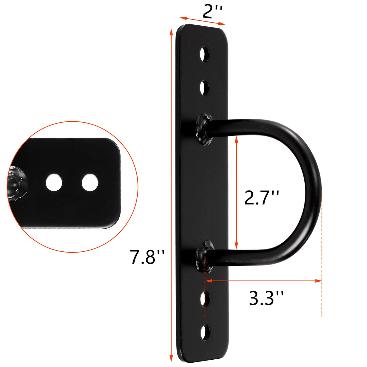 Lyellfe 2 Pack Battle Rope Anchor, Wall Ceiling Mount Bracket for Suspension Strap, Body Weight Strength Training Systems, Heavy Duty Hammock Hanging Kit for Battle Rope, Yoga and Gymnastic Rings