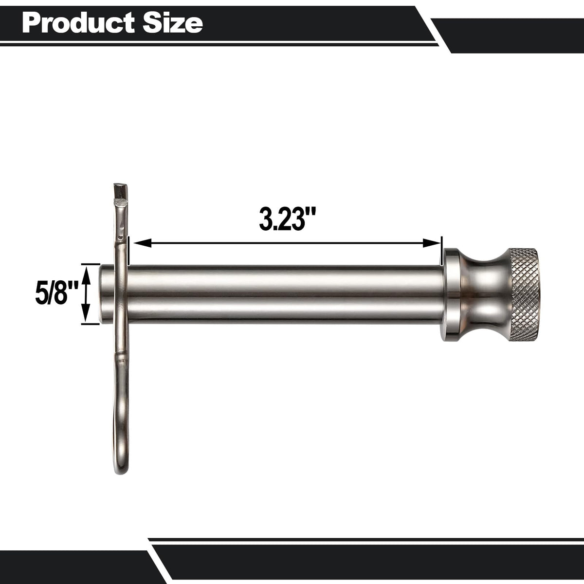 TOPSHINE Stainless Steel Trailer Hitch Pin and Clip, 5/8 Inch Diameter, Fits 2"&2.5" Receiver (1 Pack)