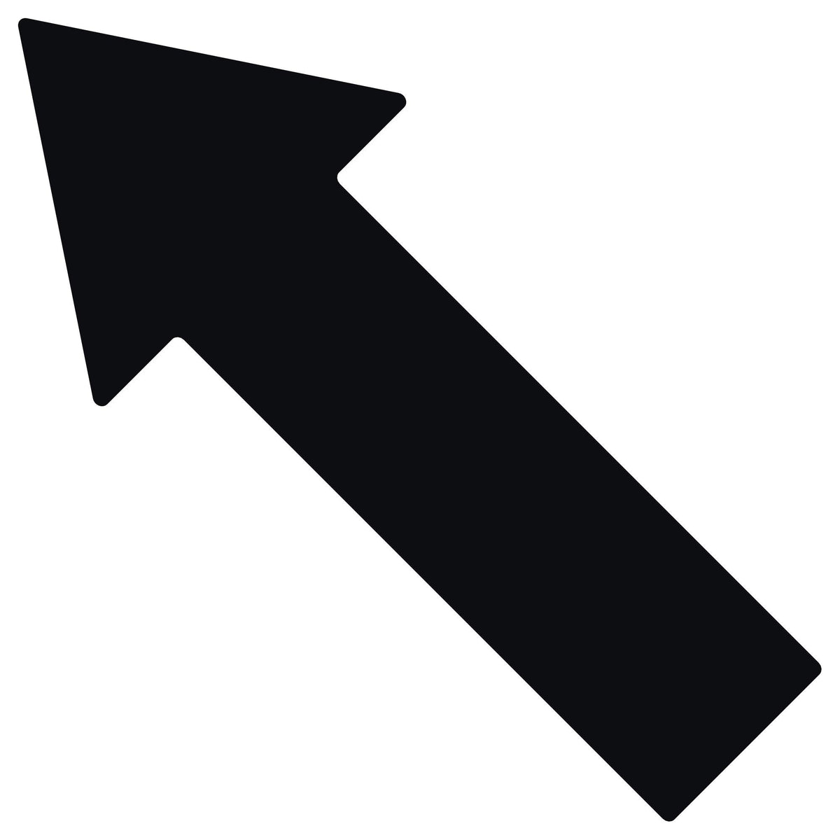 LiteMark Large Arrow Stickers, Durable Gloss Finish Black Arrow Decals for Floors, Walls, Direction Guidance - (12 Inch, Pack of 6 Arrows)