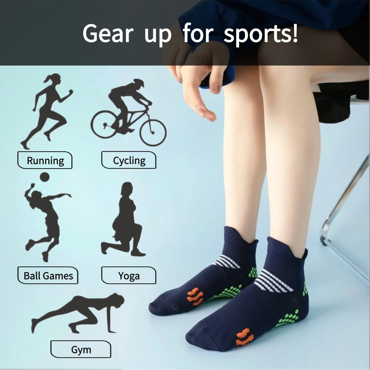 MICBAM 7 Pairs Womens Compression Ankle Socks Running Athletic No Show Socks,Low Cut Casual Socks (Classic Basic Collection(2*Black,2*Navy,2*Dark Blue,1*White))