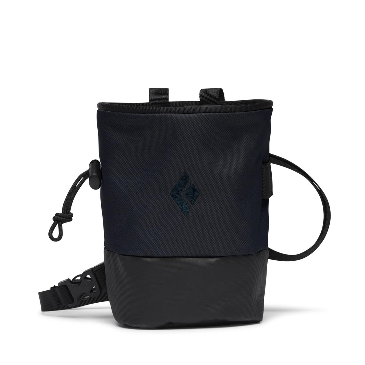 BLACK DIAMOND Mojo Zip Chalk Bag | Zippered Storage Pocket | Fleece-Lined Interior | Adjustable Belt for Rock Climbing & Bouldering | Carbon