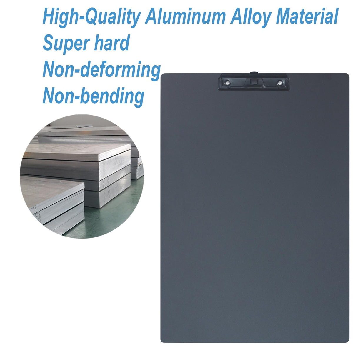 Acocony 11x17 Clipboard Aluminium with Pen Holder Extra Large Clipboard Vertical Super Hard 11 x 17 Clipping Board Black Pack of 1