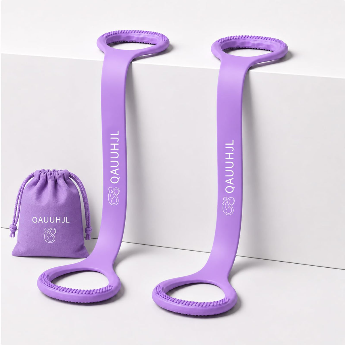 Figure 8 Resistance Bands with Handles Exercise Band for Women and Man Arm Workout Silicone Soft Grips Shaped 2026 New Non‑Slip Function Tension Rope Stretch Elastic Yoga Piztes Back Leg 2pc