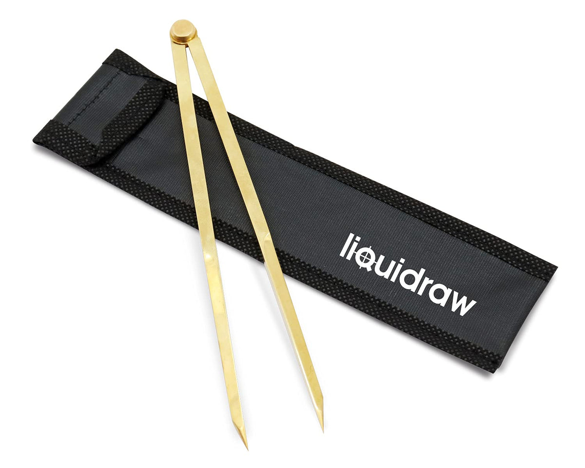 Liquidraw Solid Brass Navigation Divider 8" (20cm) | Single Handed Marine Nautical Plotting Tool | Professional Navigational Instrument for Drafting, Maritime Measurement & Technical Drawing