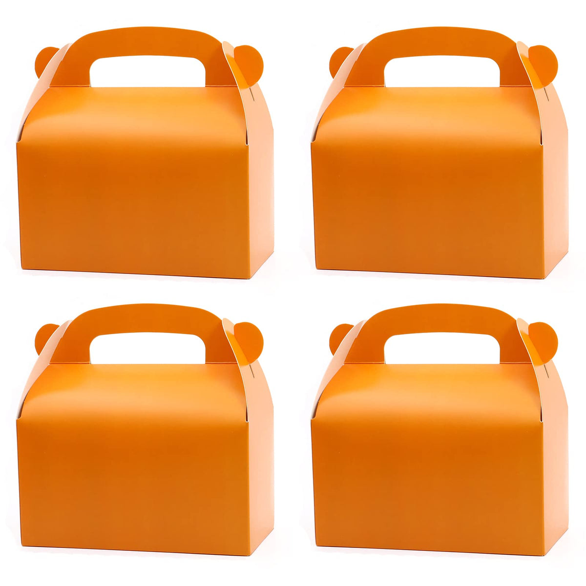 Oletx 30Pcs Orange Party Favor Treat Boxes Goodie Boxes Candy Gable Box