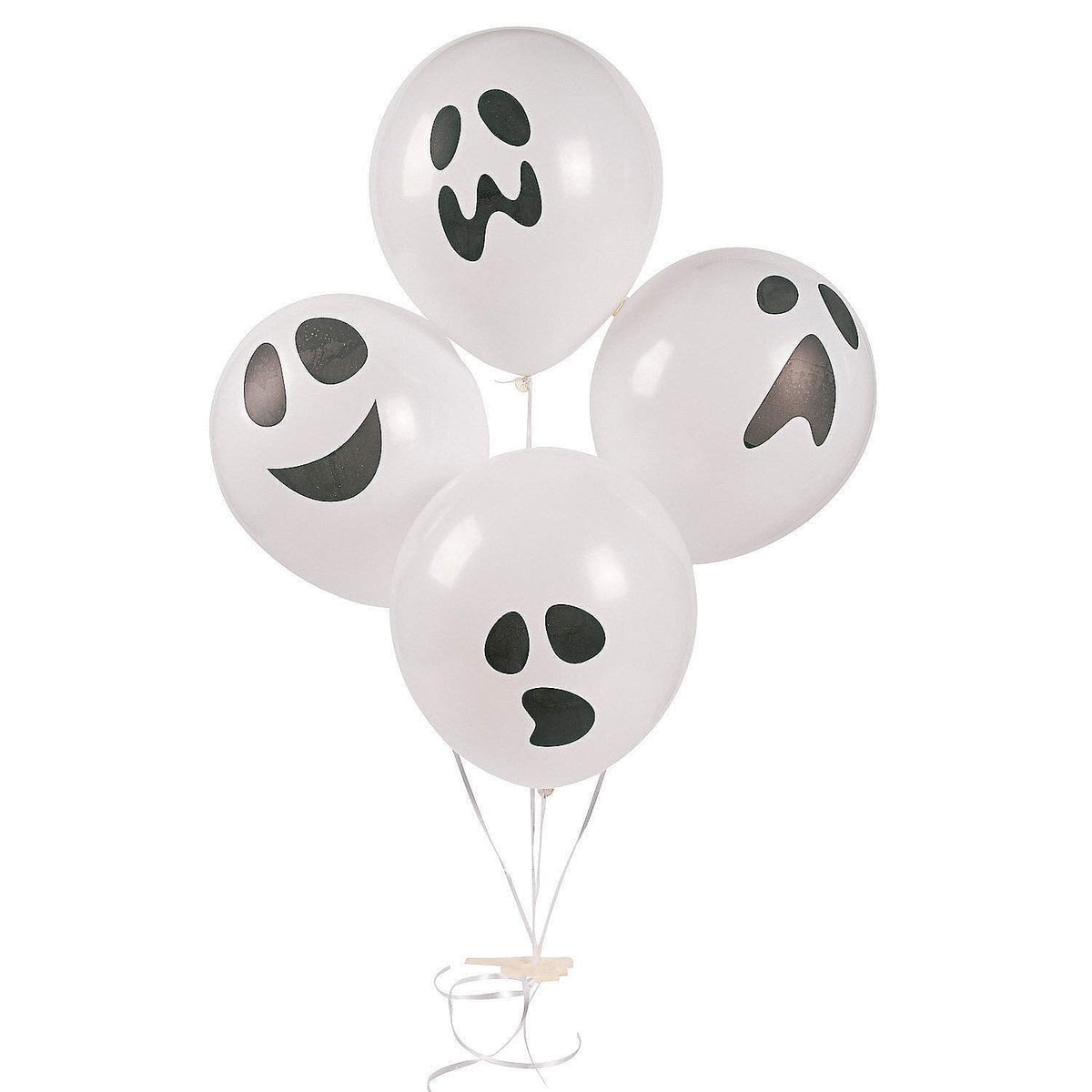Fun Express - Ghost Latex Balloons for Halloween - Party Decor - 48 Pieces