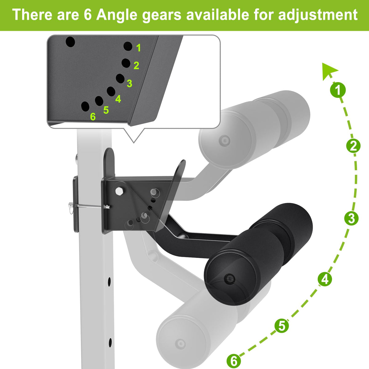 Nordic Hamstring Curl Squat Rack Attachment for 2" x 2" Power Rack with 1/2" or 1" Hole - Adjustable Leg Hold Down Attachment with Premium Leather Surface - for Ultimate Home Gym Experience