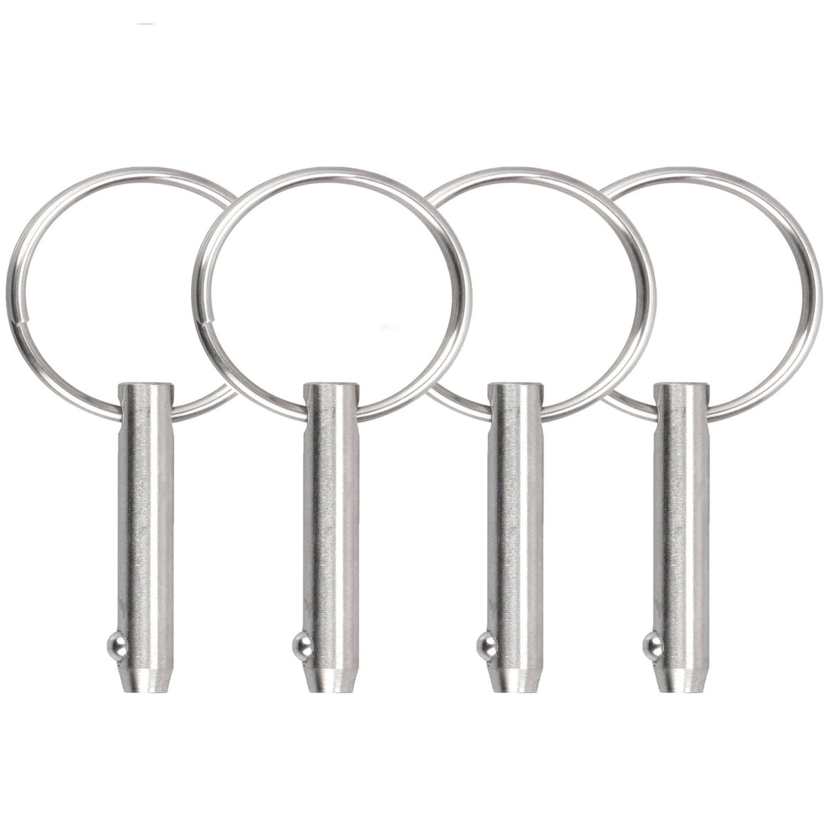 4 PCS Marine 316 Stainless Steel Quick Release Pin Bimini Top Pin, Diameter 3/16"(4.8 mm), Overall Length 1.37"(35 mm), Usable Length 0.866"(22 mm)