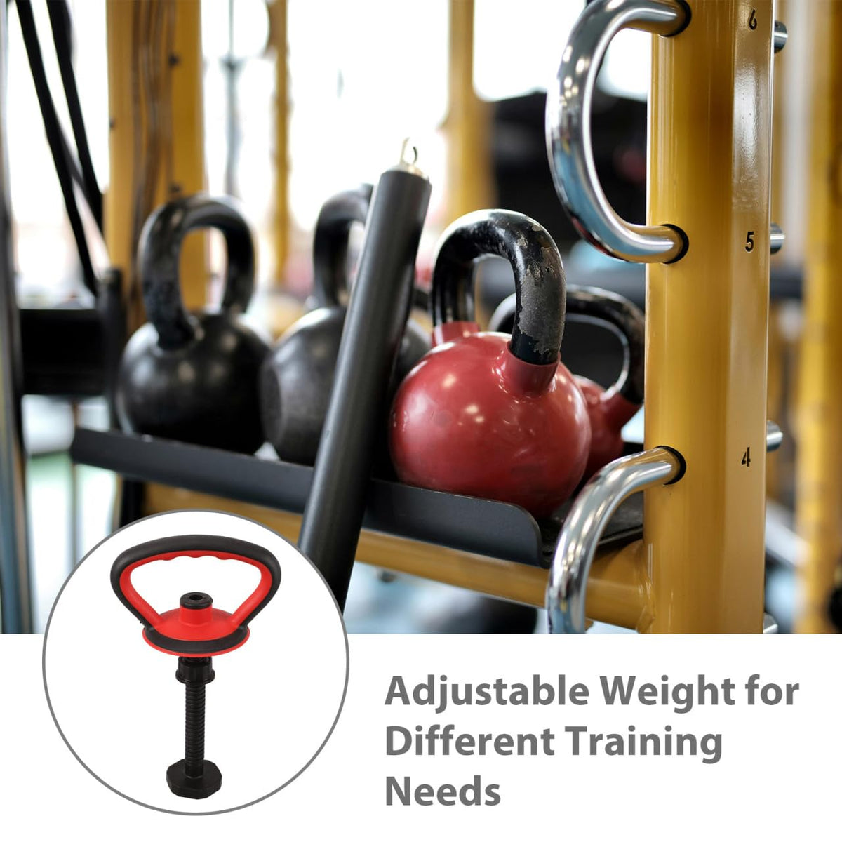 BESPORTBLE Fitness Kettlebell Accessories - Adjustable Weight Kettlebell Handle and Base Nut Set for Home Gym Multi-Functional Gym Accessories for Workout