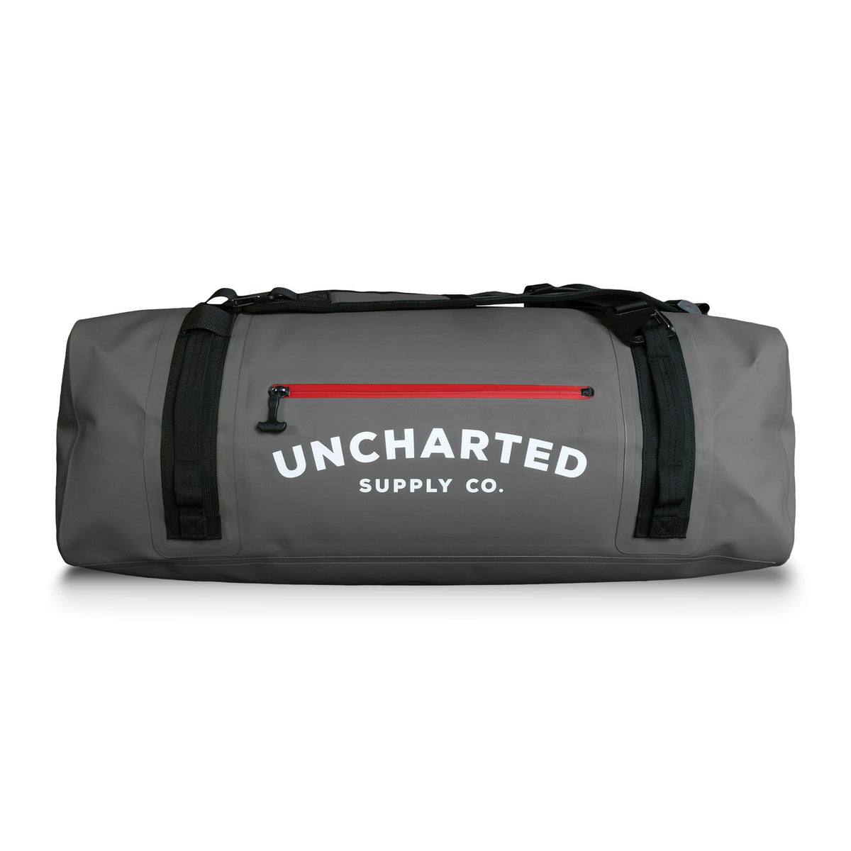 Uncharted Supply Co. The Vault Waterproof Duffel Bag - Airtight bag with Backpack Straps, Carry-On Size, Perfect for travel, boating, camping, recreation. (Gunmetal, 65L)