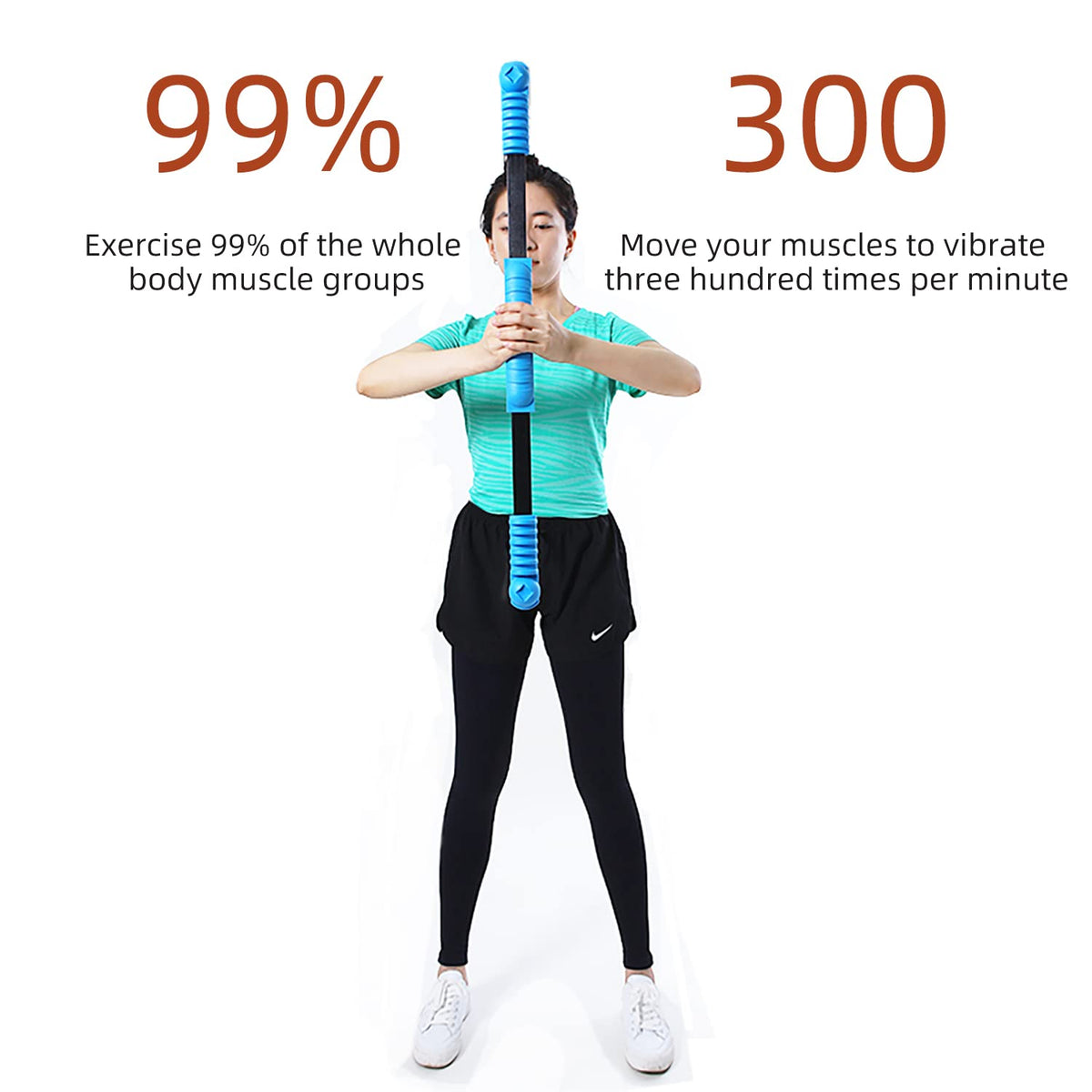 ANGLER DREAM One-piece Elastic Bar Muscle Training Fitness Stick Fat Burning Tremor Stick Full-Body Exercise Shoulder Rehabilitation Physical Therapy, Aerobics,Body Shaping