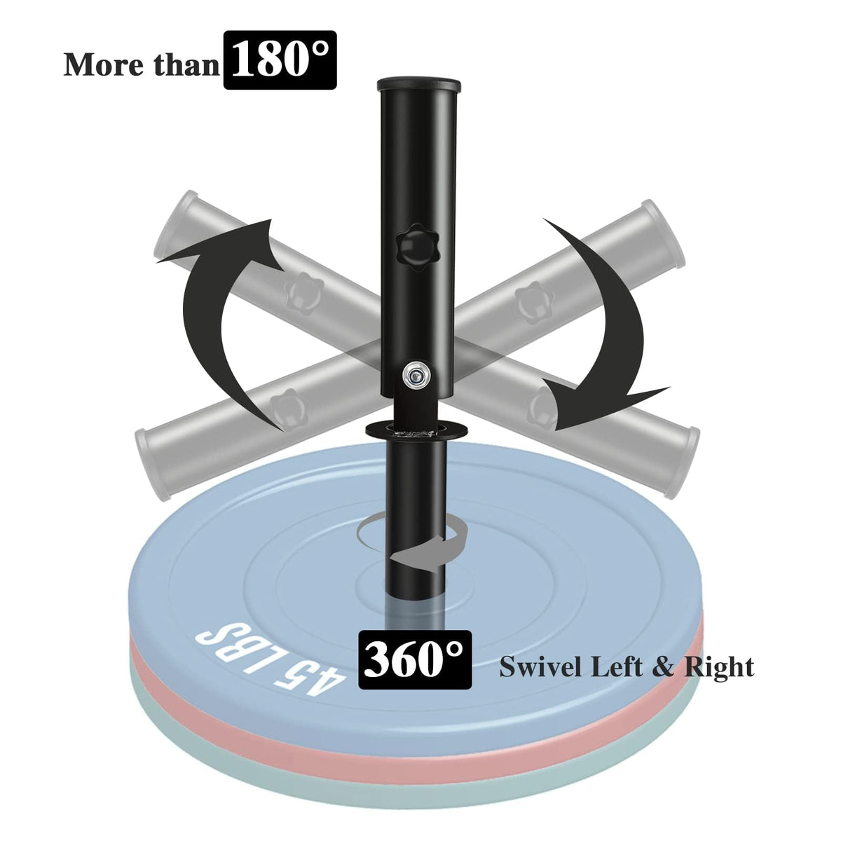 BRTGYM T Bar Row Landmine Attachment for 2" Olympic Bars, Heavy-Duty Steel, 360° Swivel, Workout Home Gym Equipment