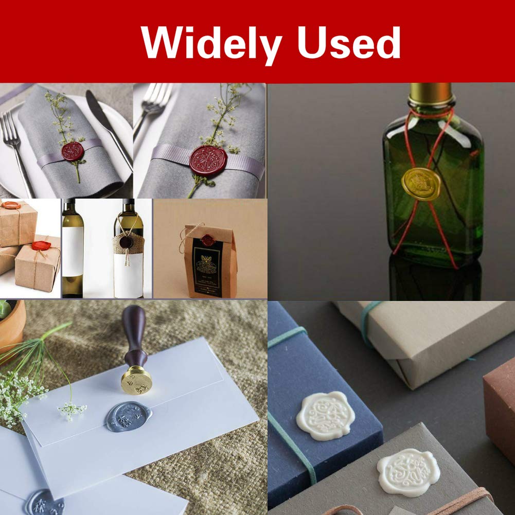 Wax Seal Stamp kit, ANBOSE Starry Animal Wax Seal Stamp Set with 4 PCS Removable Brass Heads and 1 Wooden Handle, Mermaid Peacock Dragon Hummingbird Sealing Wax Stamp for Letter Cards Invitations