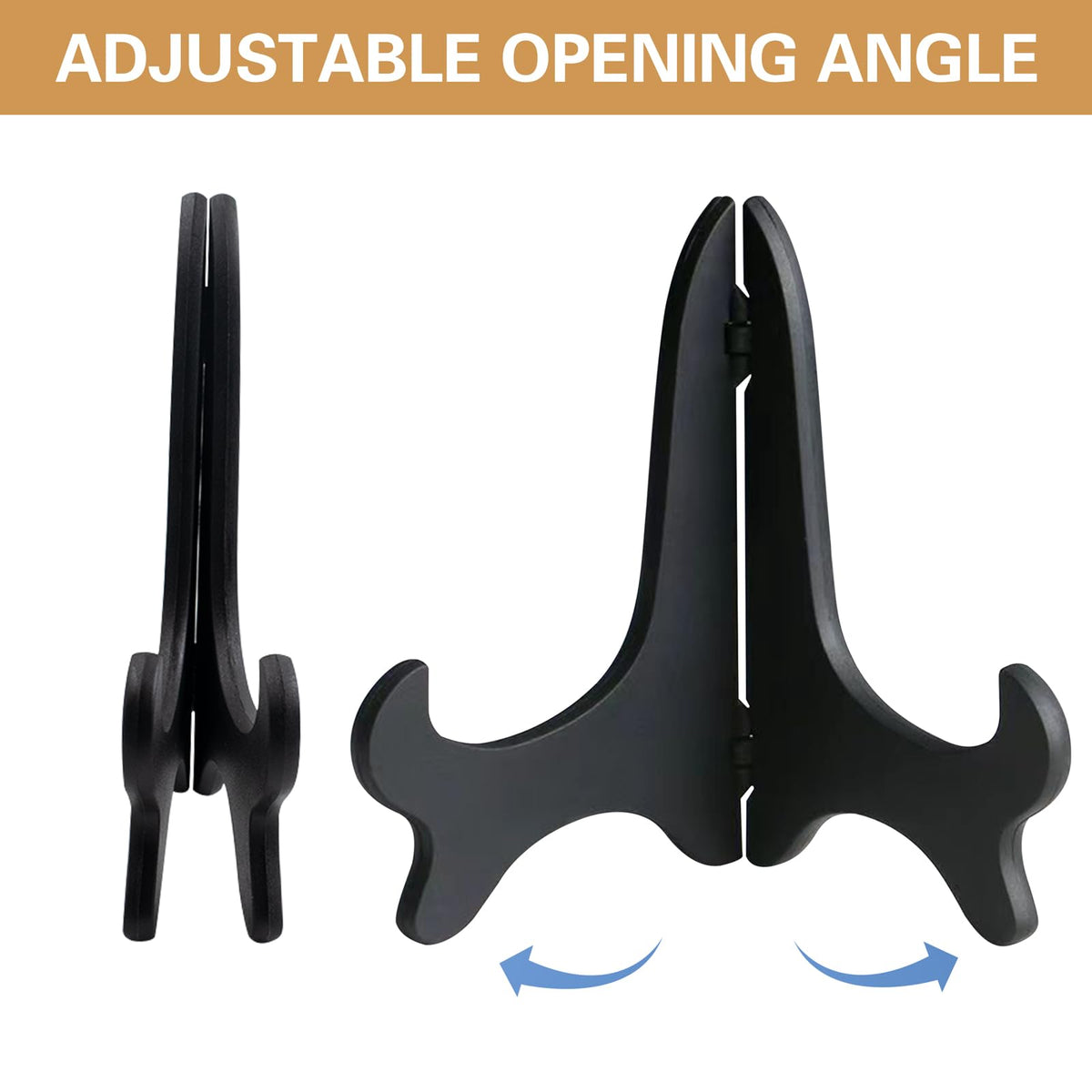 JoyHuaTrade 4 PCS Embroidery Hoop Desk Display Holder, Black Plastic Cross Stitch Display Stand for Embroidery Cross Stitch Hoop Needlework Decor