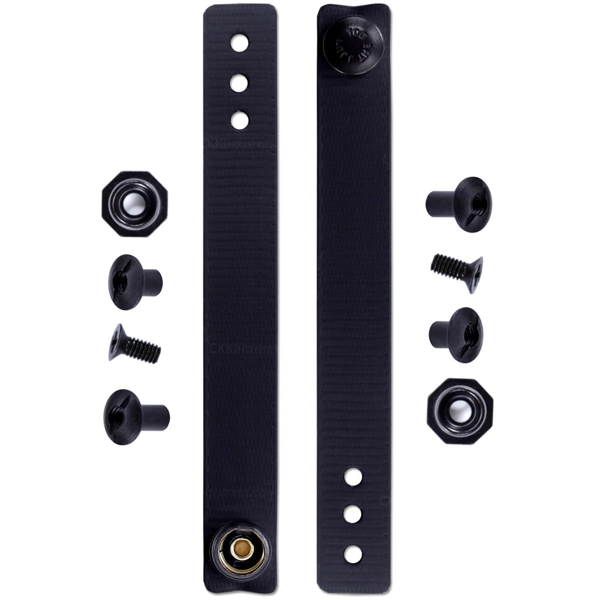 IWB Soft Belt Loops - Black – w/Heavy Duty Rubberized Nylon Pull-The-Dot Security Snaps & Mounting Hardware - Holster Loops for IWB Carry - (Fits 1.25" to 2.00" Belts (Adjustable) - (Pair)