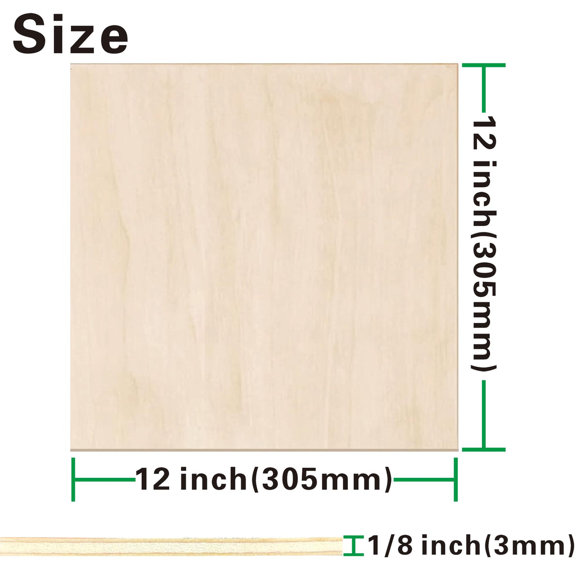 12 Pack Basswood Sheets 1/8 inch,12"x12"x1/8" Plywood Sheets,3mm Basswood for Laser Cutting,Laser Engraving Blanks,Thin Natural Unfinished Wood for Crafts,Wood Burning,Scroll Saw Cutting
