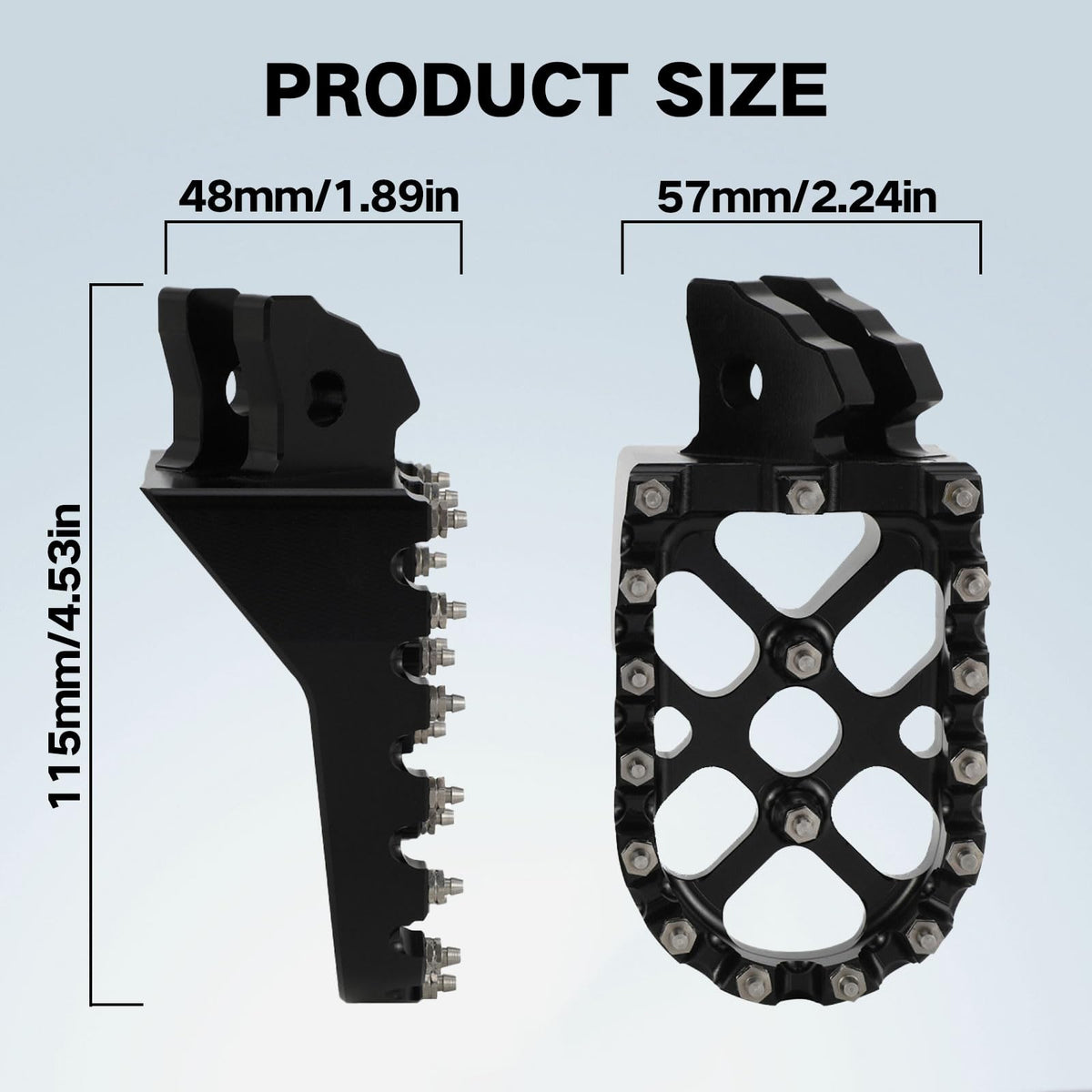 CHANGCHENG Dirt Bike Foot Pegs Footrests CNC Aluminum for Talaria X3/MX3/MX4/MX5 Talaria Komodo Electric Dirt Bike Black