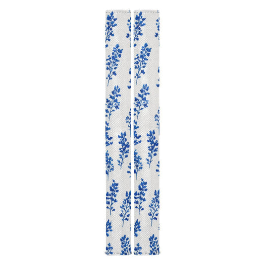 QwThum Small Bluebonnet Flower Refrigerator Handle Covers Set of 2 Door Handle Covers for Fridge Oven Microwave Appliance Washable Decor Non-Slip Dishwasher Door Cloth Protector 14x5.5in