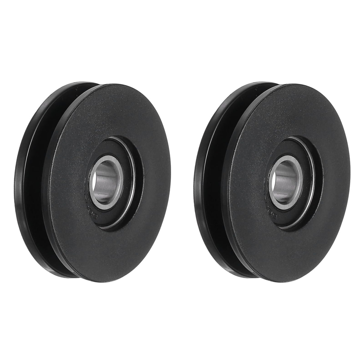 YELARXI 50mm / 1.97" Nylon Bearing Gym Pulley Wheel, Gym Cable Pulley Wheel Fitness Equipment Accessories Steel Shaft & Black-Fitting for (Cable Machine/Garage Door/Home Exercise)