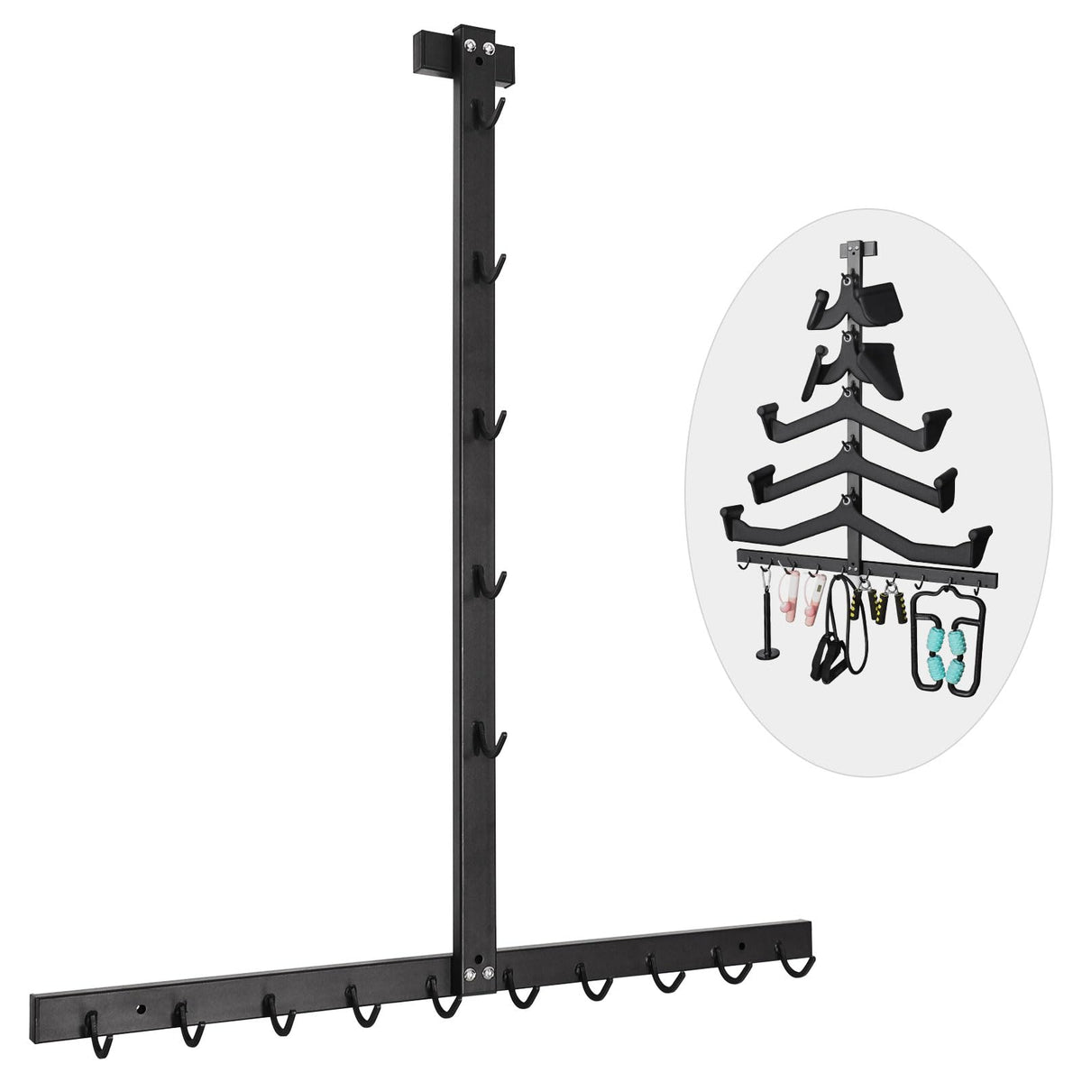 LTTGX LAT Pulldown Attachment Storage Rack Wall Mount, Mag Grip LAT Pull Down Bar & Cable Machine Attachment Holder for Home Gym