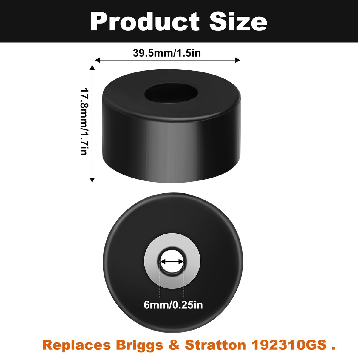 8PCS 192310GS Anti Vibration Rubber Feet for Air Compressors, Rubber Isolation Pads for Washing Machine, Coleman Powermate, Sanborn, Generators, Pressure Washers and More