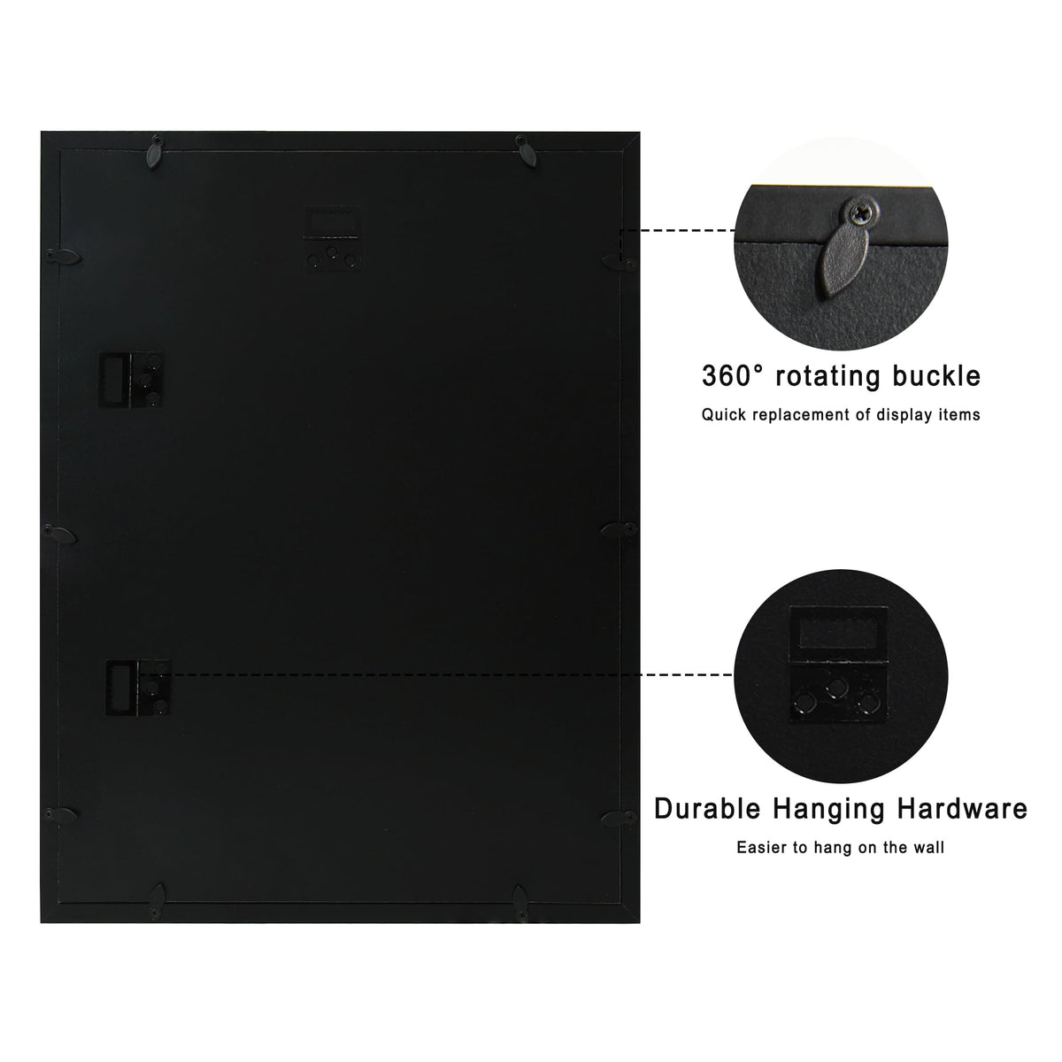 CCDCC 12x16 Large Shadow Box Picture Frame Display Case with Soft Linen Back, Black Wooden Memory Shadow Box Frame with Tempered Glass Cover for Wall Display