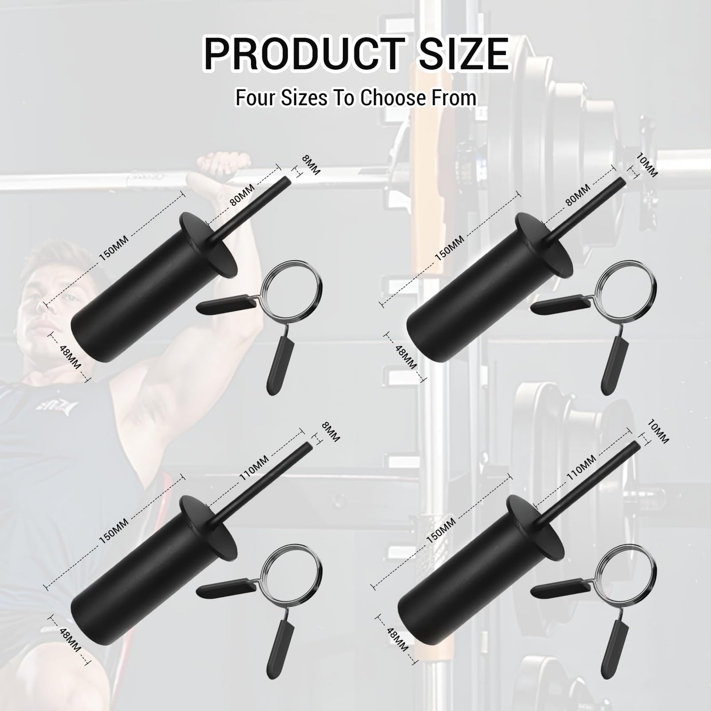 Weight Stack Pin with Spring Clip Collar – Gym Pin for Weight Stack Machine, Weight Stack Extender Pin Strength Training Equipment for Commercial Gym and Home Gym