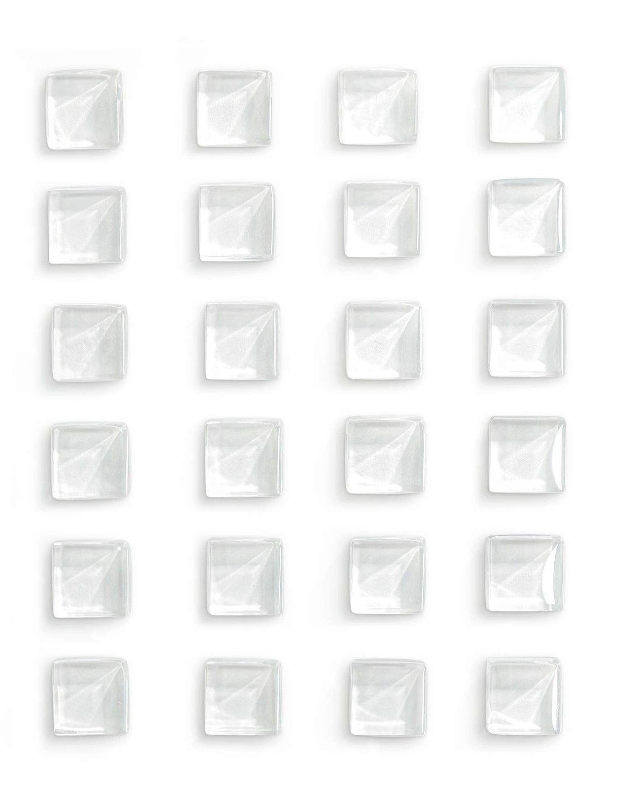 Mymazn Fridge Magnets Refrigerator Magnets for Fridge Cute Glass Magnets Decorative Kitchen Office (White)