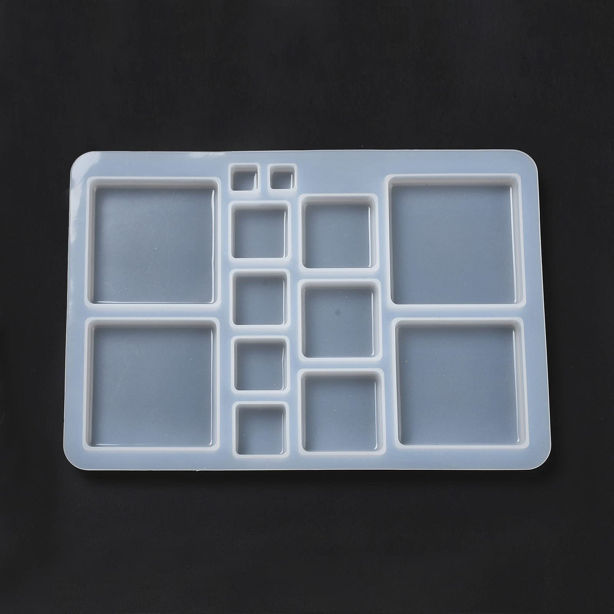 KitBeads 5 Pcs White Square Silicone Molds Geometric Silicone Molds Small Resin Jewelry Molds for Necklace Earring DIY Crafting Making