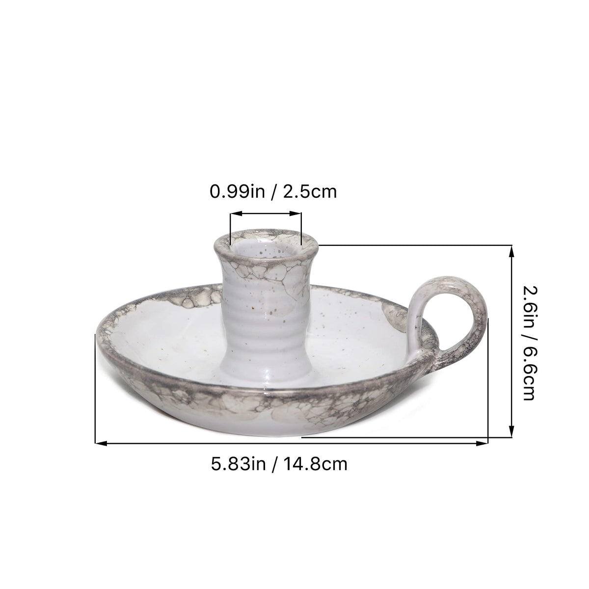 Kendiis Candle Holder Ceramic Candlestick Holder, Candlelight Stand for Spell Candles, Taper Candles, and Incense, Halloween Christmas Dining Room Home Decoration Display