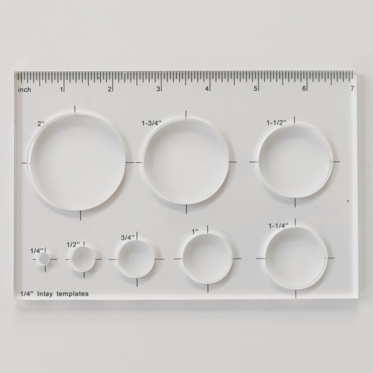 Kingria 8 in1 Bowtie Jia Router Template for Woodworking 1/4'' Thick DIY Router Template Jig Kit Acrylic Circle Inlay Template Decorative Guide (Circle)