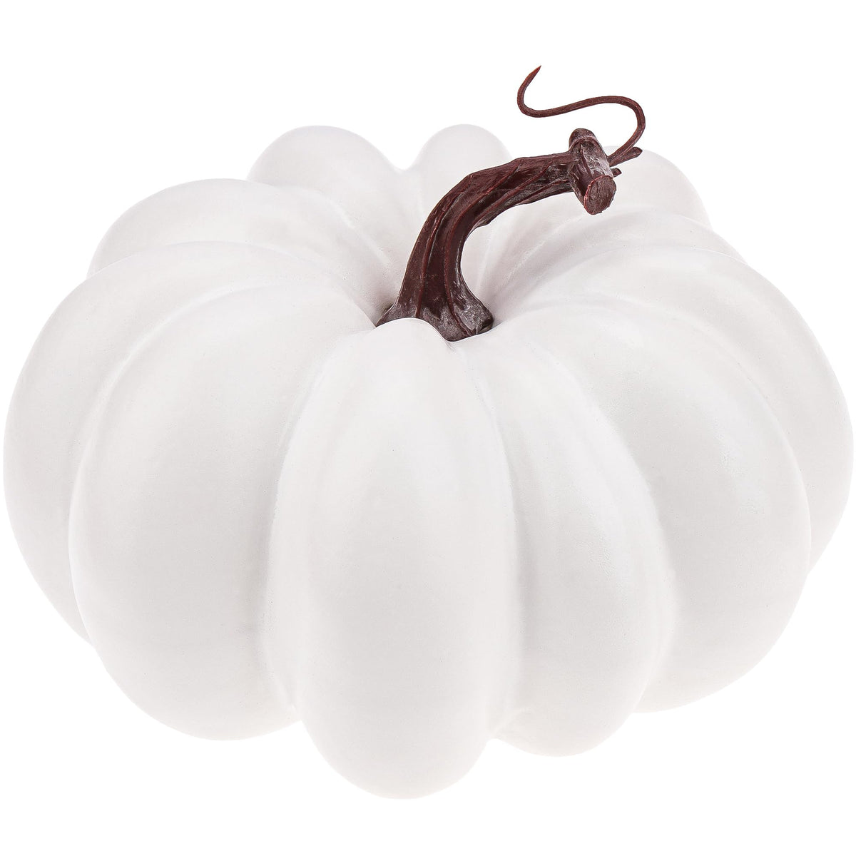 Meiwlong 6.7 Inch White Artificial Pumpkins for Decorating,Carvable Foam Pumpkin for DIY Crafts,Fall Home Decorations,Plastic Pumpkins for Thanksgiving Halloween Table Centerpiece Decor