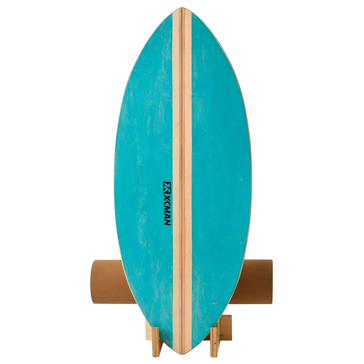 XCMAN Surf Balance Board Trainer with Roller Wooden Exercise Balancing Stability Trainer - Non Slip Surface for Adults Kids|Balance Board Surfing,Skateboarding,Hockey,Yoga