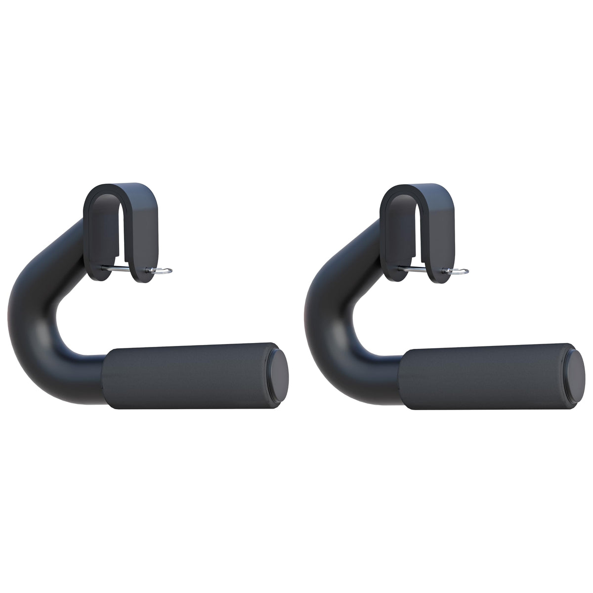 Neutral Grip Handles for Pull Up,1000 lbs Heavy Duty Steel Pull Up Handles,Ergonomic Portable Hooks for Barbell Row Deadlift Resistant Bands for Home Gym Fitness Enthusiasts-2 Pack