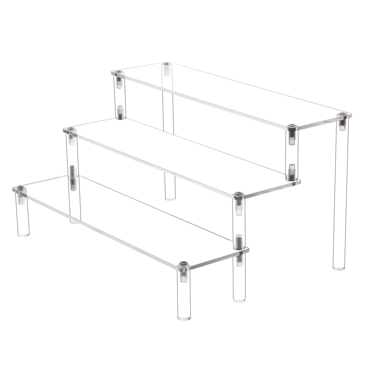 ihomecooker 3 Steps Clear Acrylic Display Riser Cupcake Stand Display for Decoration and Organizer