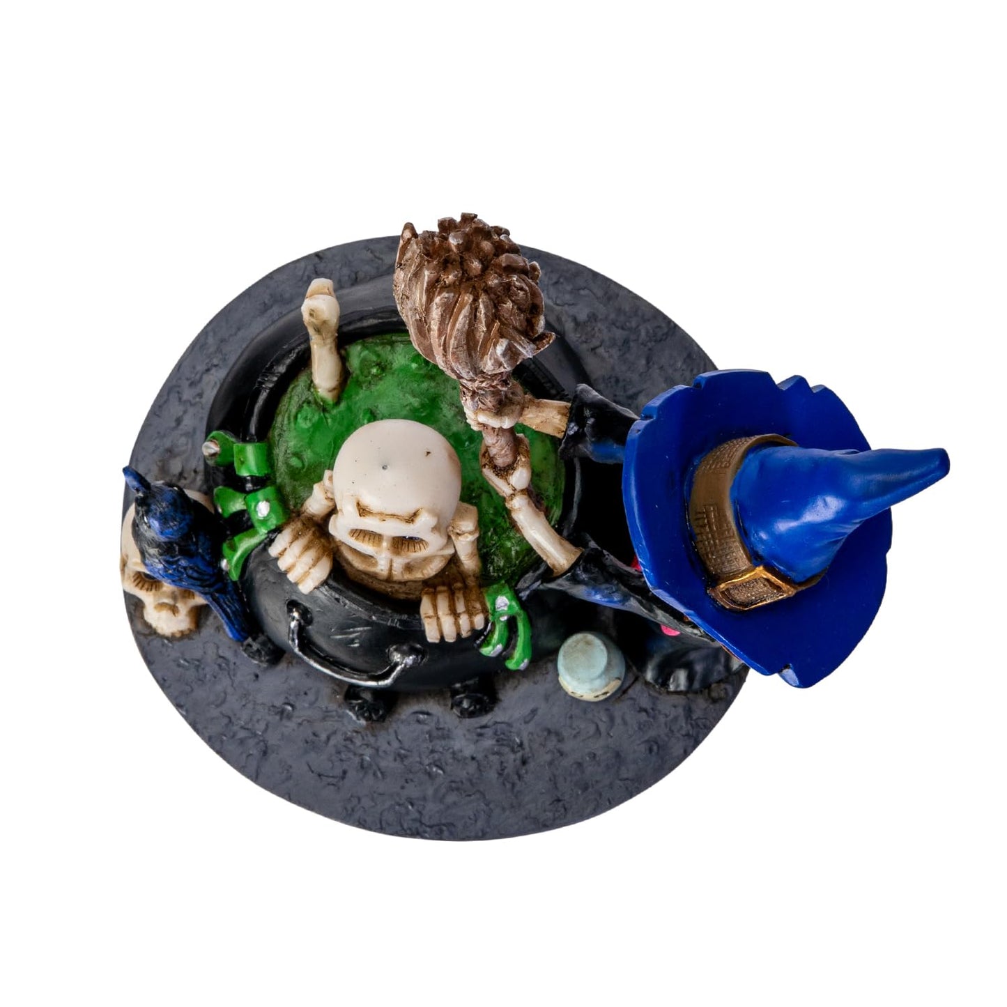 Pacific Giftware Bewitching Kitchen Halloween Witch Skeleton Cauldron Figurine by David Lozeau, Spooky Cute Gothic Decorative Statue, Hand-Painted Resin Decor, Collectible Halloween Accent 6" H